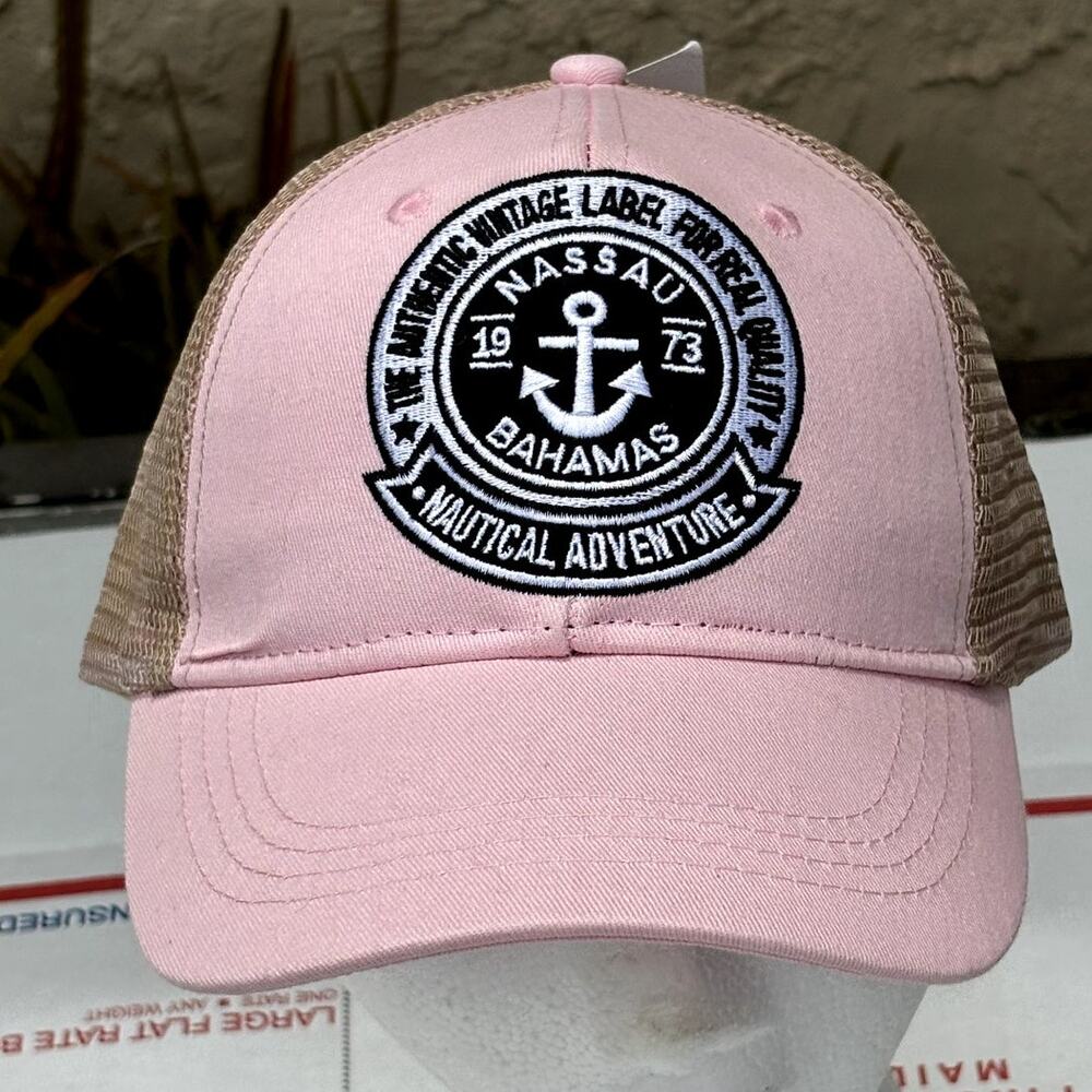 Pink & Beige Bahamas Hat
